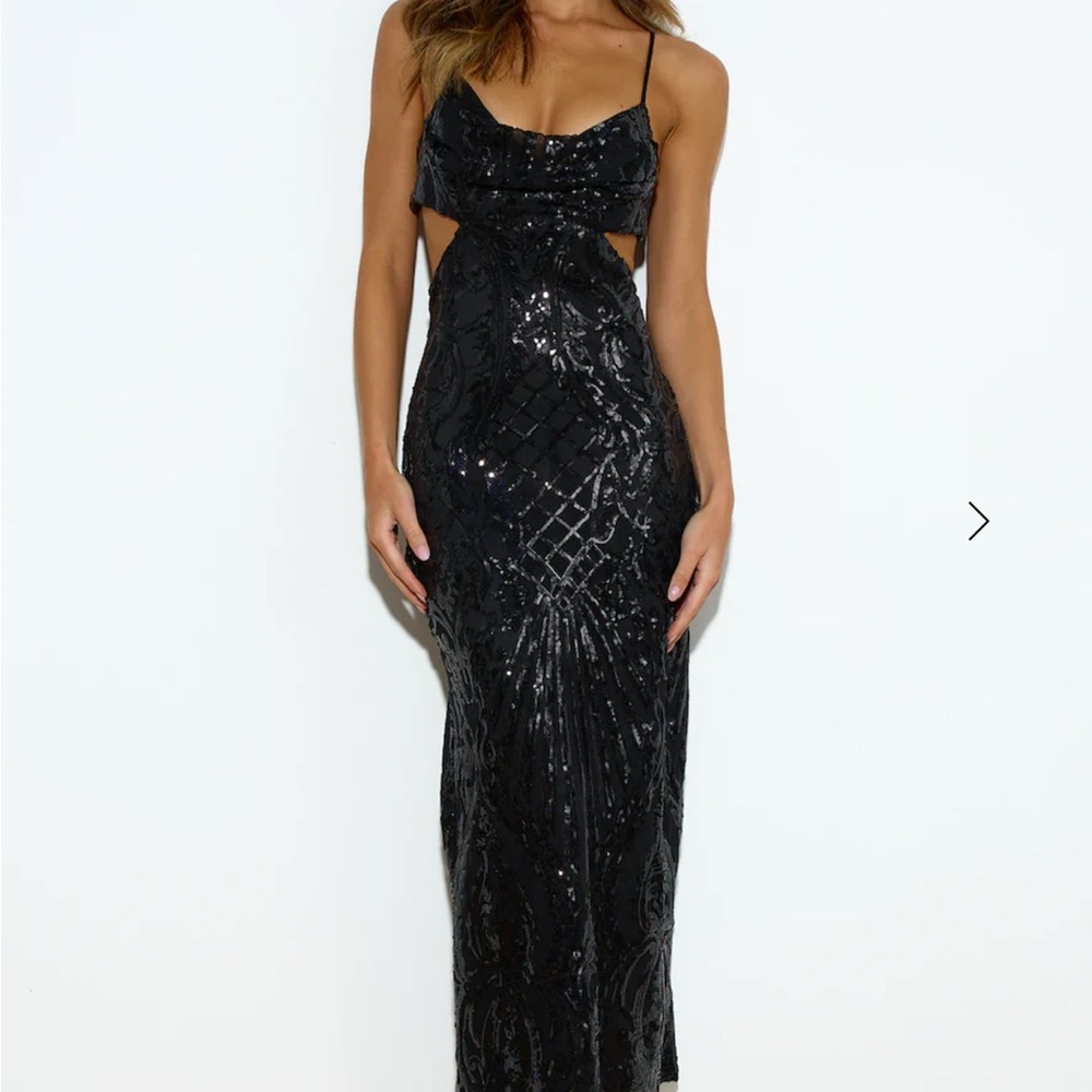 Hello Molly Midnight Black Backless Dress